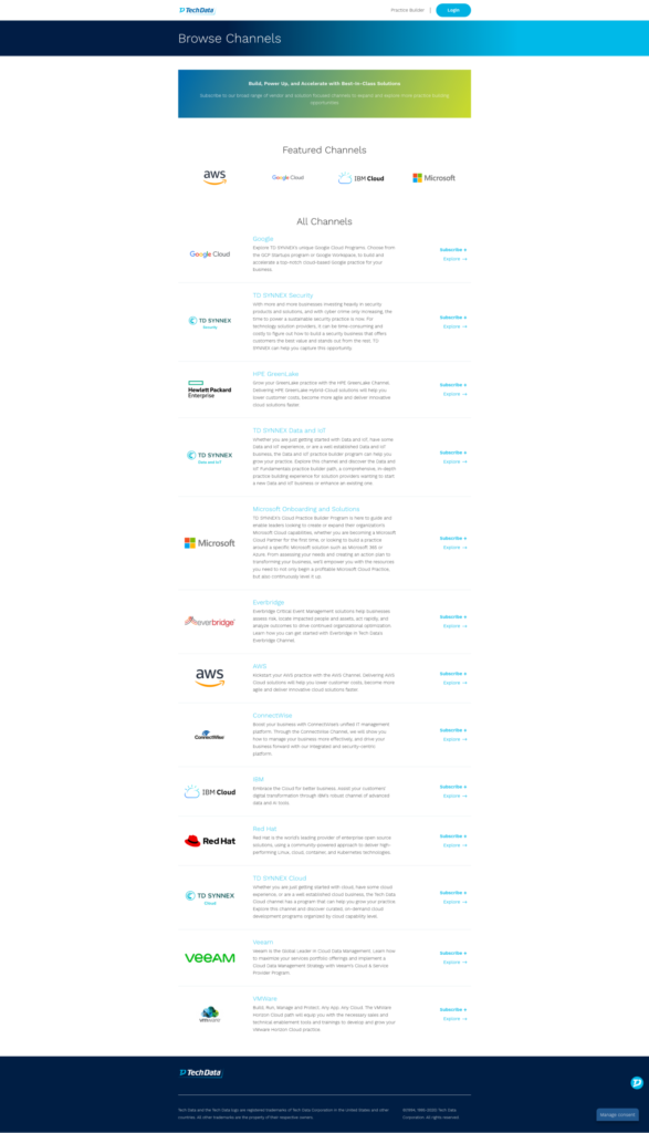 Practice Builder legacy web page screenshot2